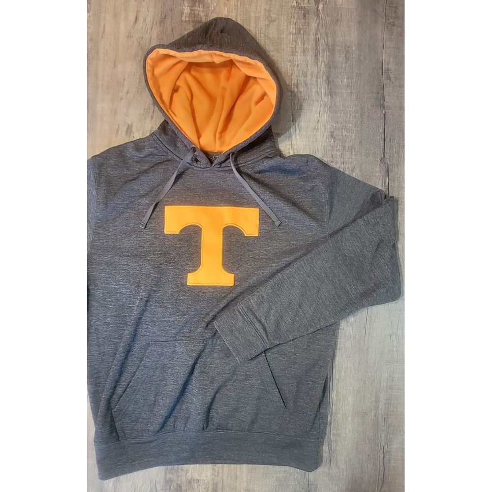Colosseum Tennessee Volunteers Hoodie Mens Large Grey Orange NCAA Vols Pullover